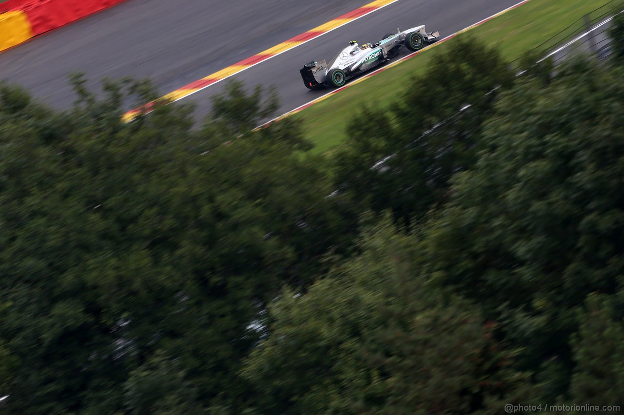 GP BELGIO, 24.08.2013- Qualifiche, Lewis Hamilton (GBR) Mercedes AMG F1 W04 