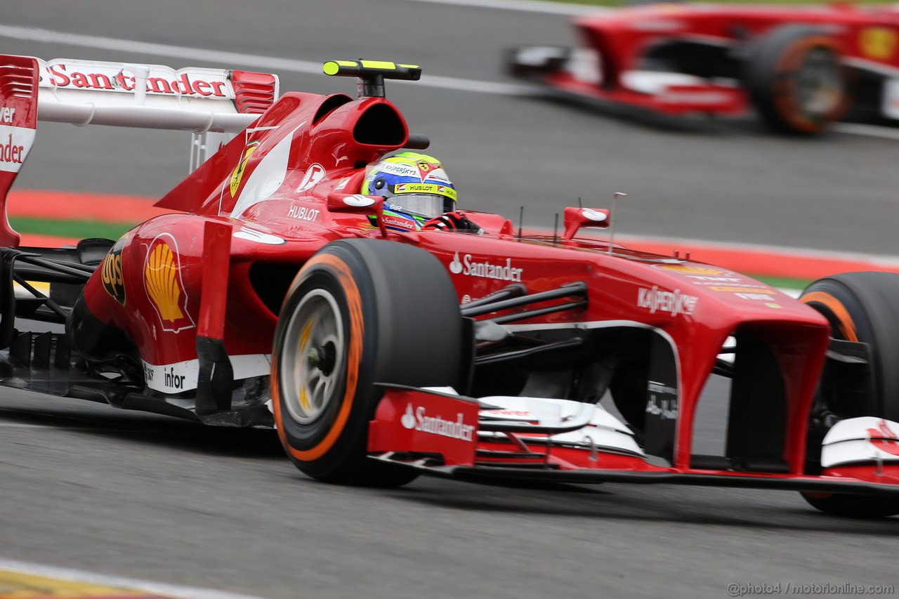 GP BELGIO, 24.08.2013- Qualifiche, Felipe Massa (BRA) Ferrari F138 