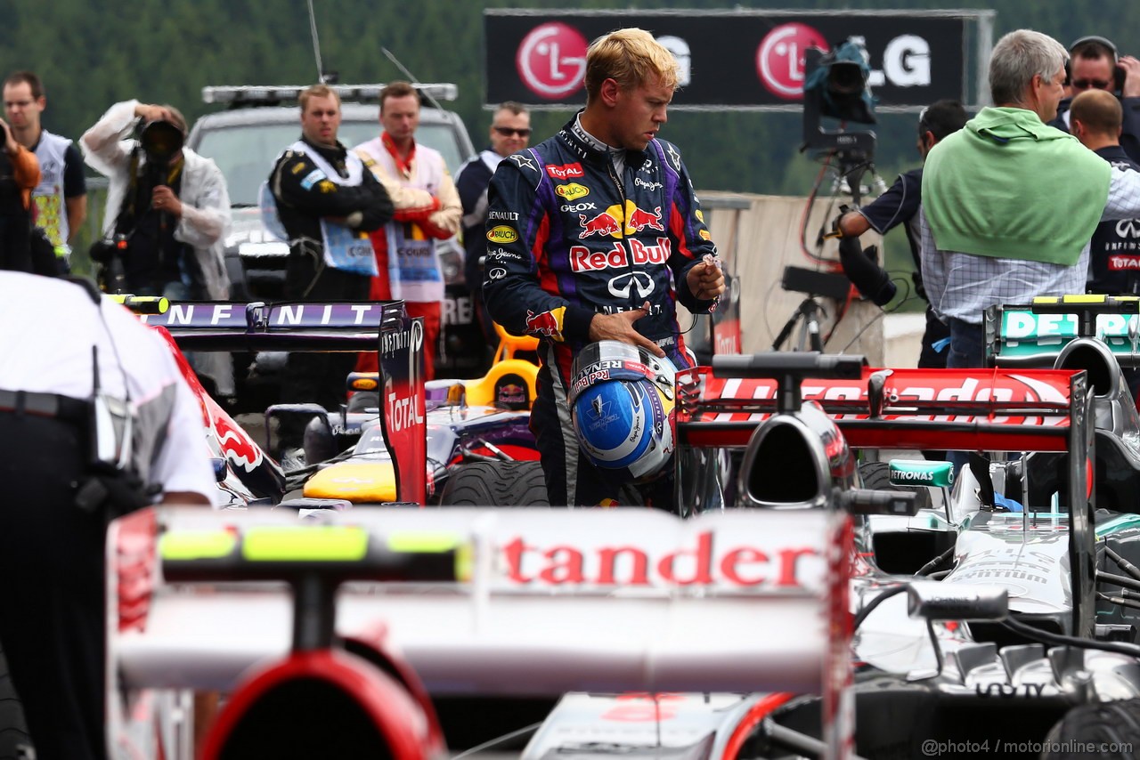 GP BELGIO, 24.08.2013- Qualifiche, Sebastian Vettel (GER) Red Bull Racing RB9 