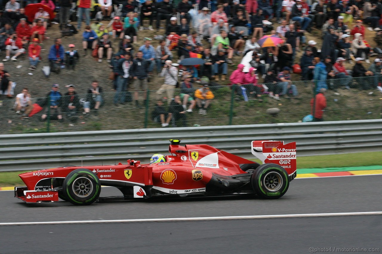 GP BELGIO, 24.08.2013- Qualifiche, Felipe Massa (BRA) Ferrari F138 