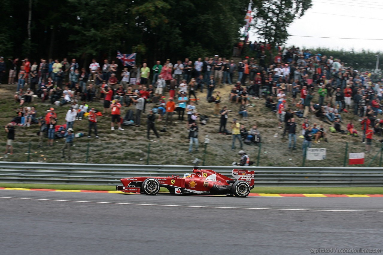 GP BELGIO, 24.08.2013- Qualifiche, Fernando Alonso (ESP) Ferrari F138 