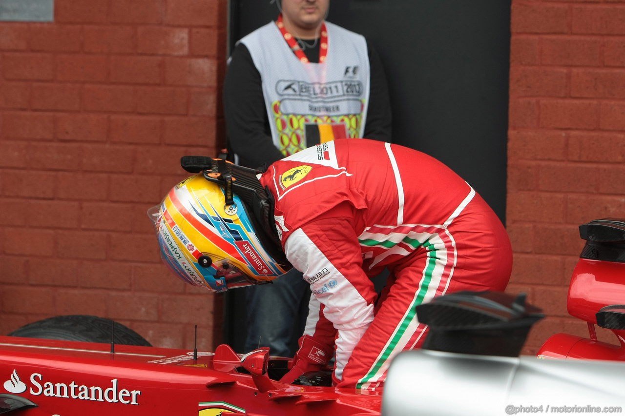 GP BELGIO, 24.08.2013- Qualifiche, Fernando Alonso (ESP) Ferrari F138 