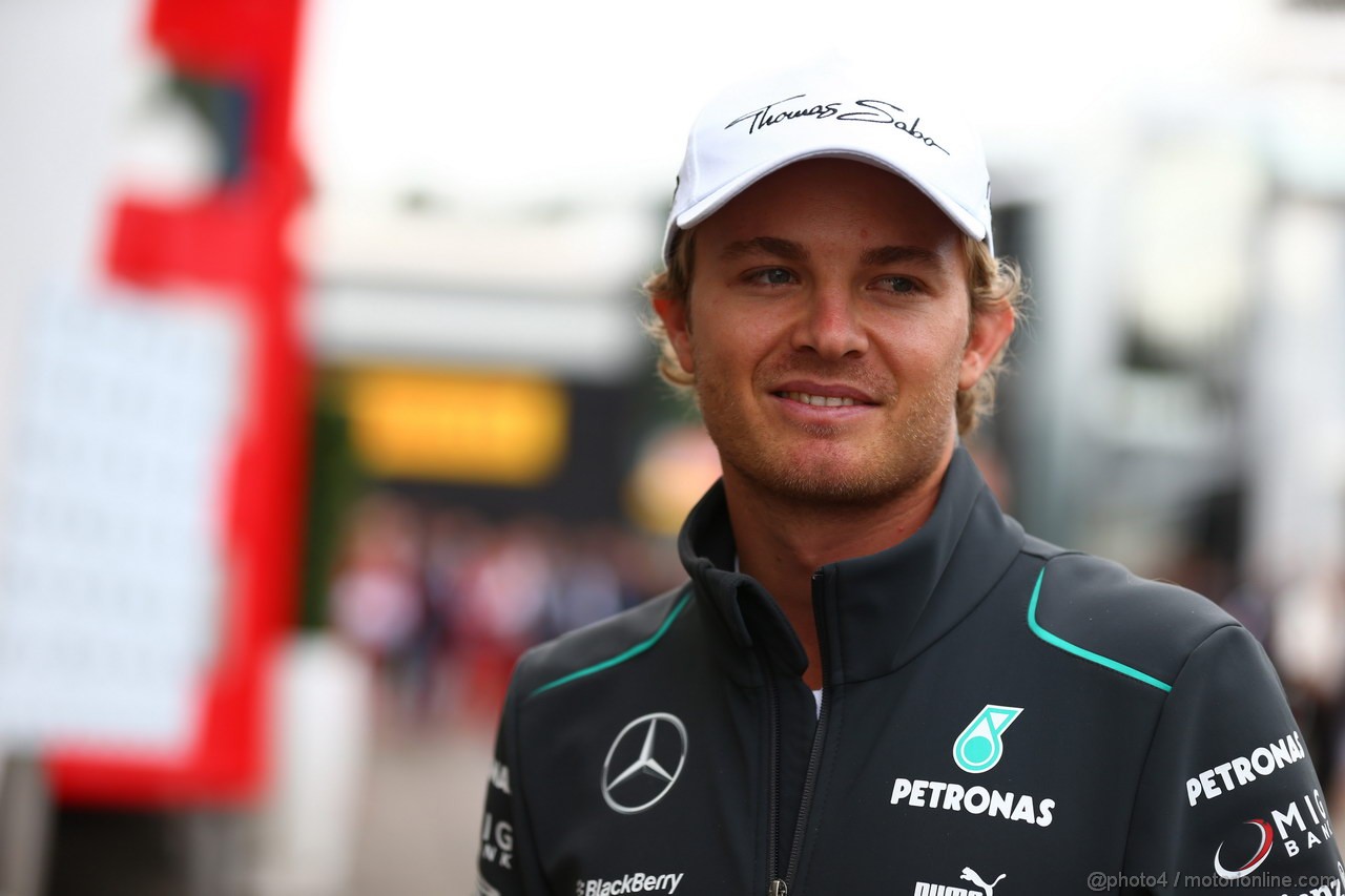 GP BELGIO, 24.08.2013- Nico Rosberg (GER) Mercedes AMG F1 W04 