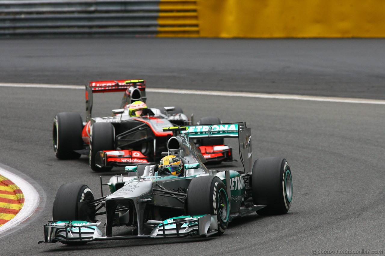 GP BELGIO, 24.08.2013- Qualifiche, Lewis Hamilton (GBR) Mercedes AMG F1 W04 