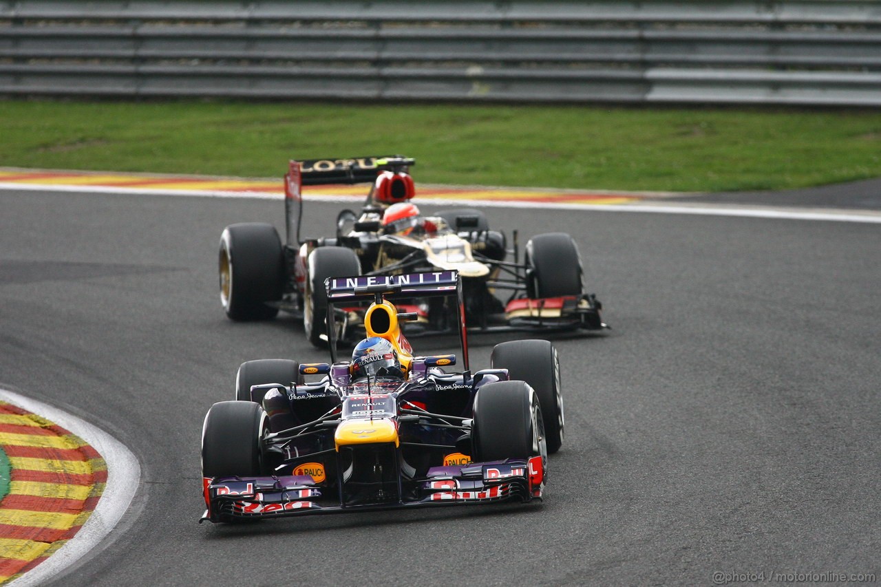 GP BELGIO, 24.08.2013- Qualifiche, Sebastian Vettel (GER) Red Bull Racing RB9 