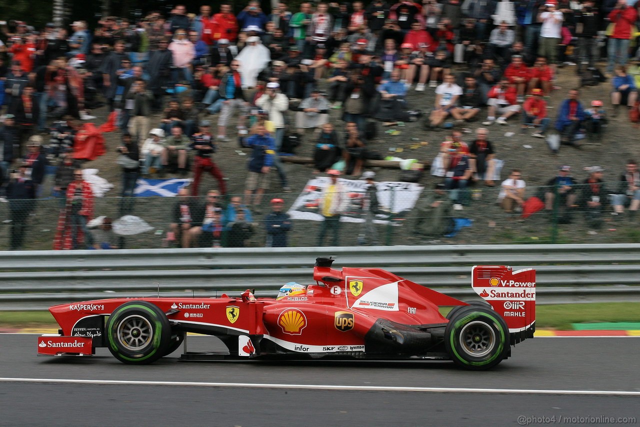 GP BELGIO, 24.08.2013- Qualifiche, Fernando Alonso (ESP) Ferrari F138 