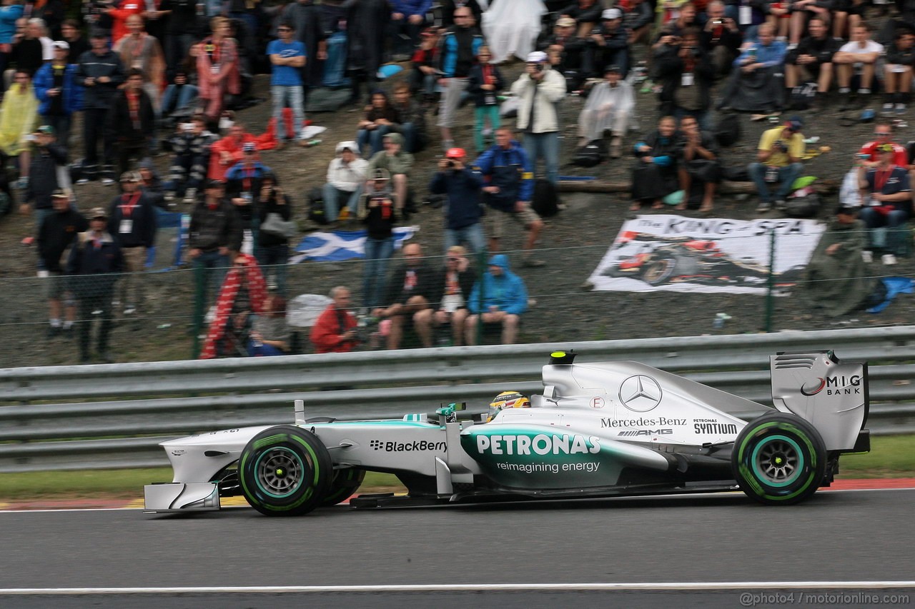 GP BELGIO, 24.08.2013- Qualifiche, Lewis Hamilton (GBR) Mercedes AMG F1 W04 