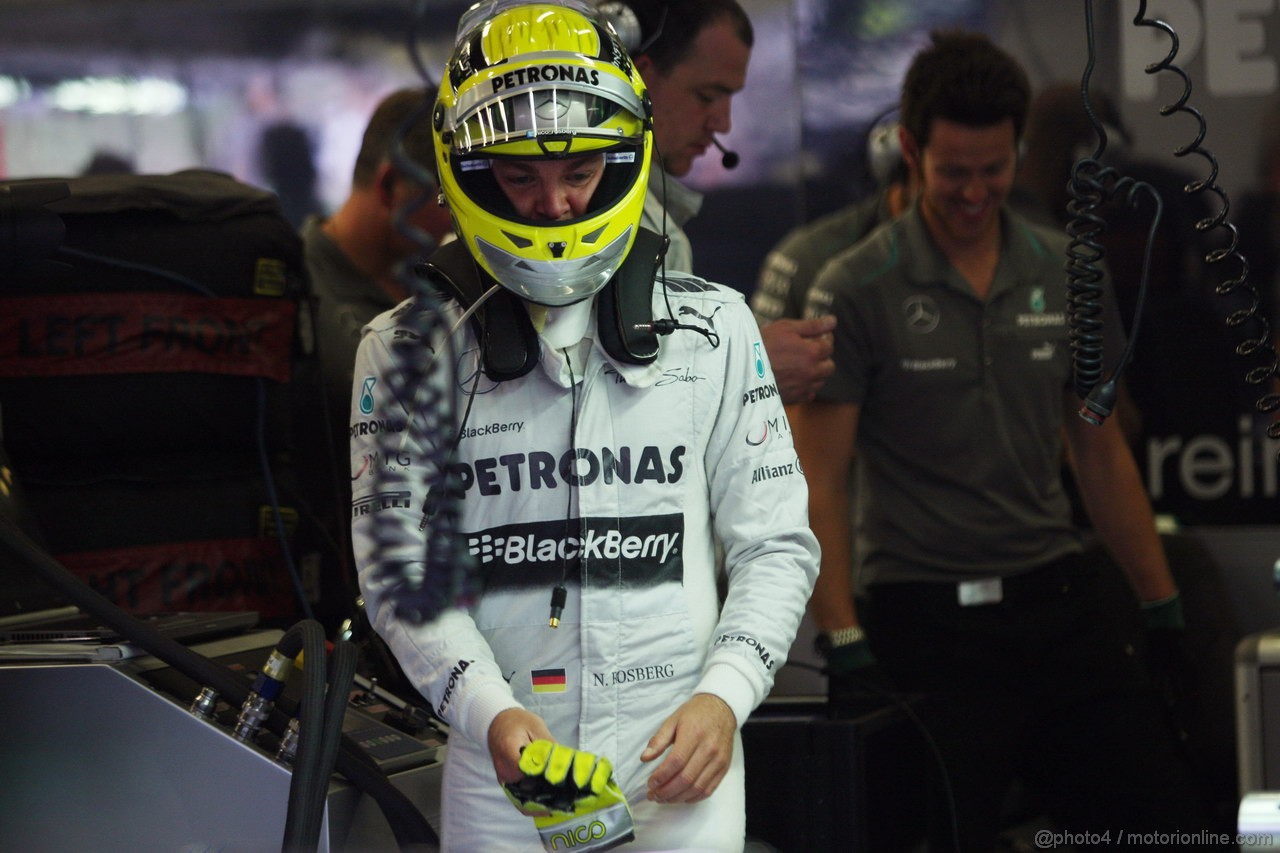 GP BELGIO, 23.08.2013- Prove Libere 1, Nico Rosberg (GER) Mercedes AMG F1 W04 