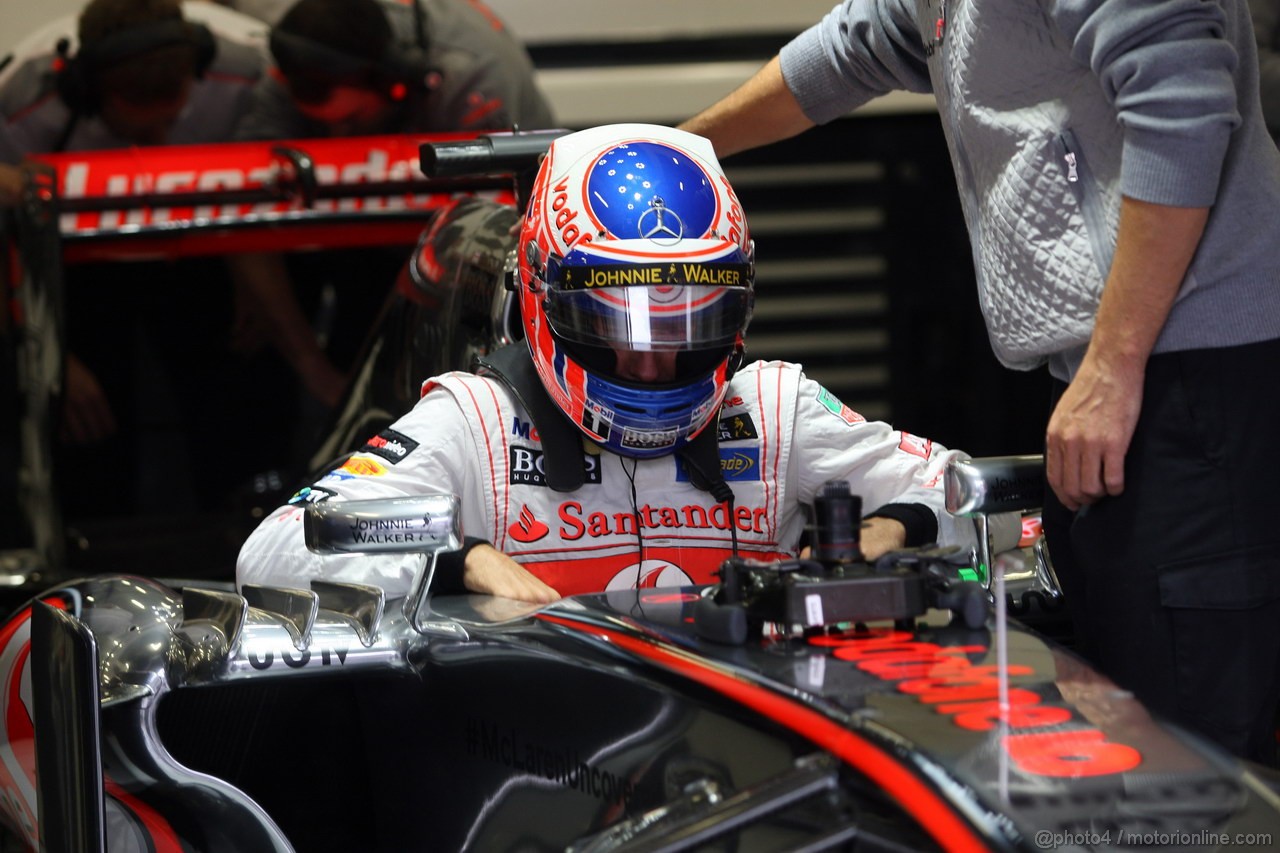 GP BELGIO, 23.08.2013- Prove Libere 1, Jenson Button (GBR) McLaren Mercedes MP4-28 