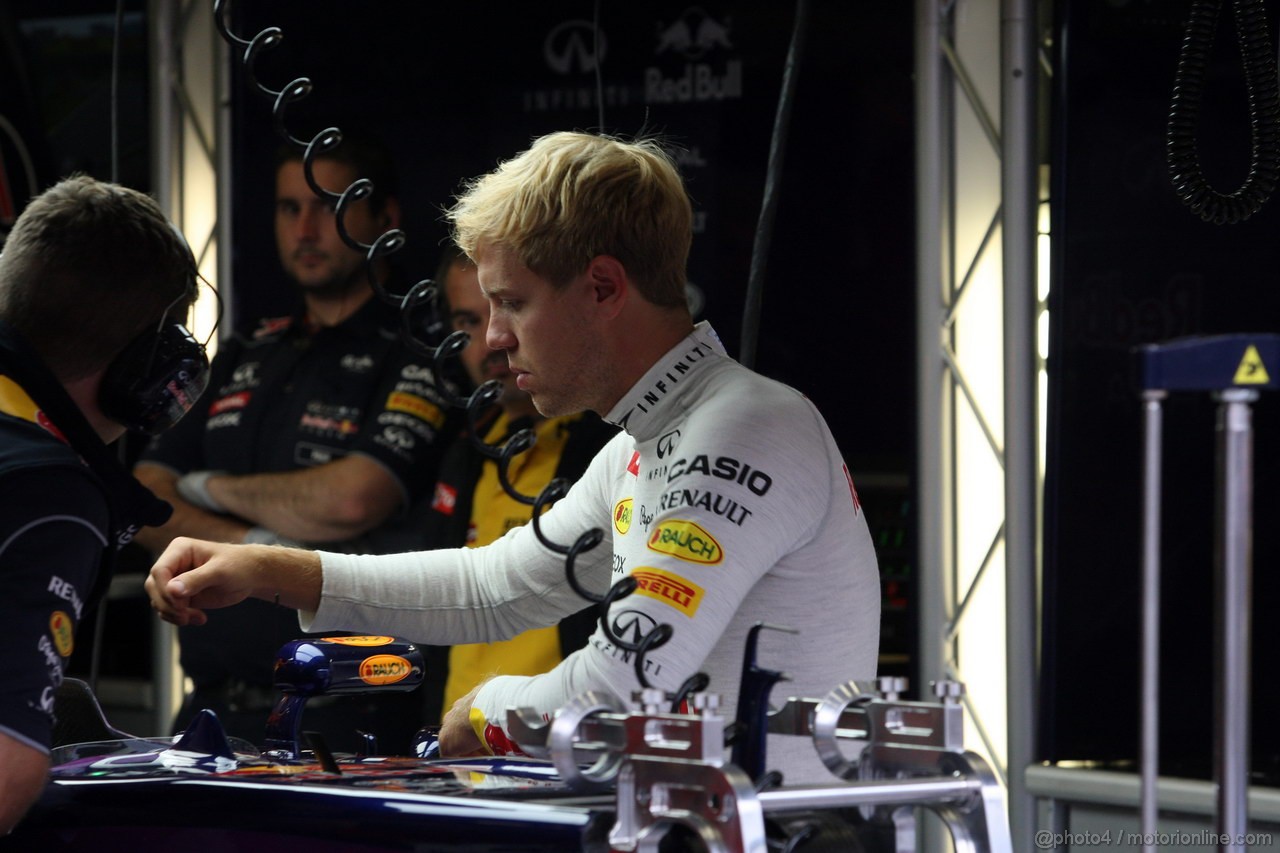 GP BELGIO, 23.08.2013- Prove Libere 1, Sebastian Vettel (GER) Red Bull Racing RB9 