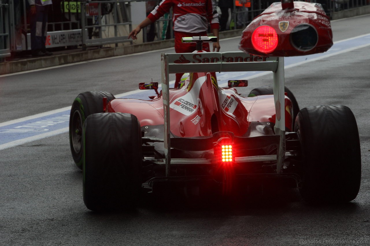 GP BELGIO, 23.08.2013- Prove Libere 1, Felipe Massa (BRA) Ferrari F138 