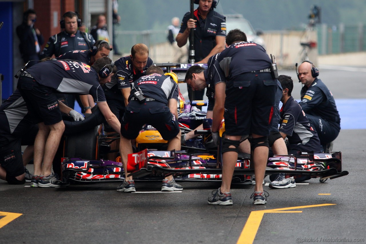 GP BELGIO, 23.08.2013- Prove Libere 1, Sebastian Vettel (GER) Red Bull Racing RB9 