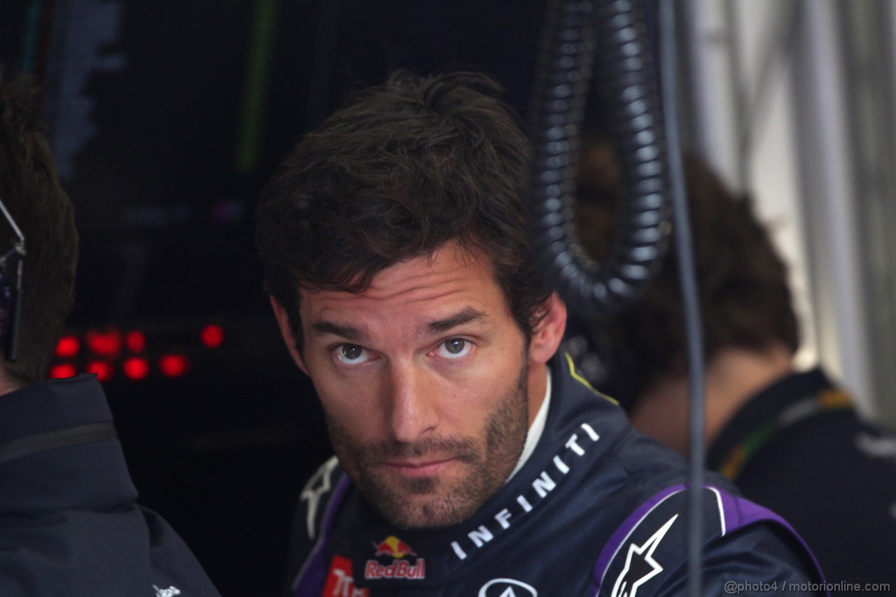 GP BELGIO, 23.08.2013- Prove Libere 1, Mark Webber (AUS) Red Bull Racing RB9 