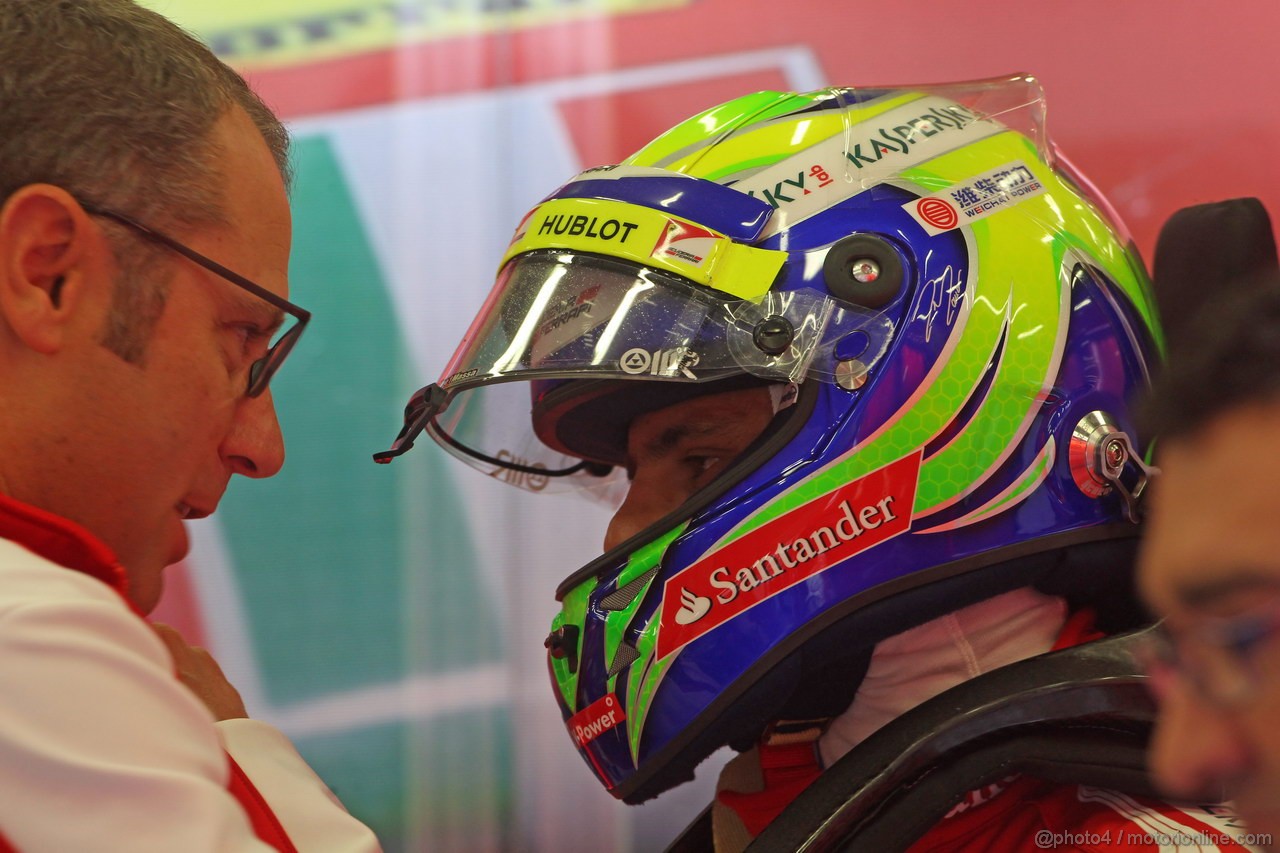 GP BELGIO, 23.08.2013- Prove Libere 1, Stefano Domenicali (ITA), Team Principal e Felipe Massa (BRA) Ferrari F138