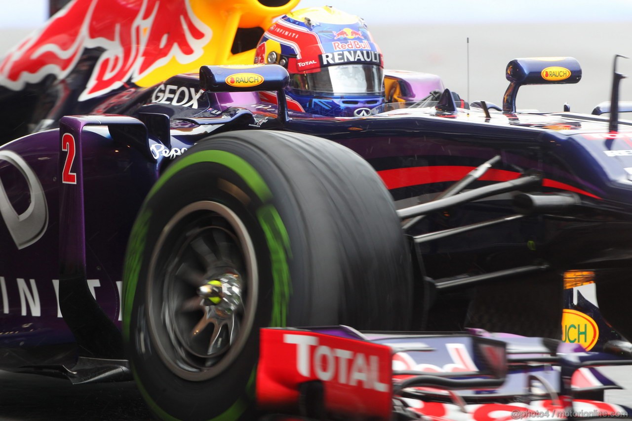 GP BELGIO, 23.08.2013- Prove Libere 1, Mark Webber (AUS) Red Bull Racing RB9 
