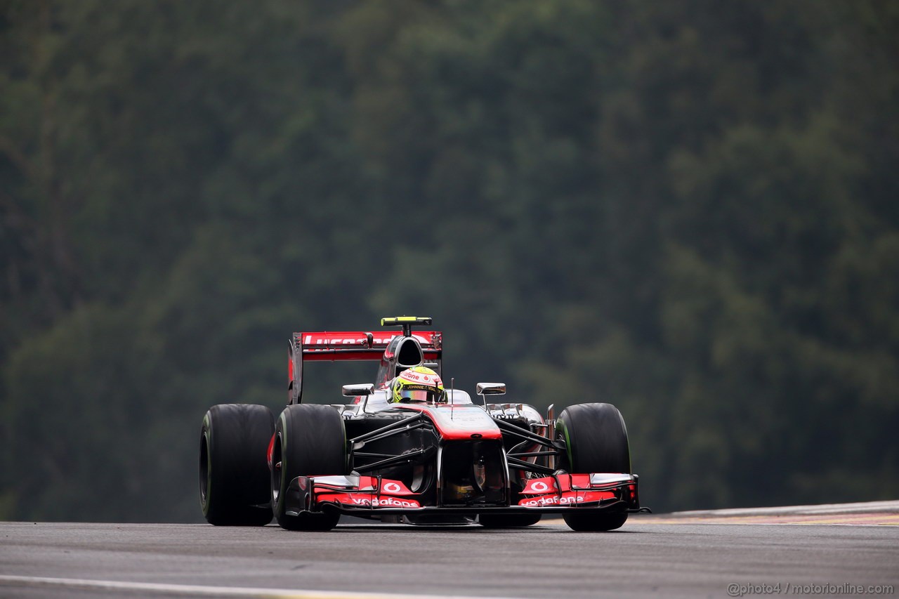 GP BELGIO, 23.08.2013- Prove Libere 1, Sergio Perez (MEX) McLaren MP4-28 