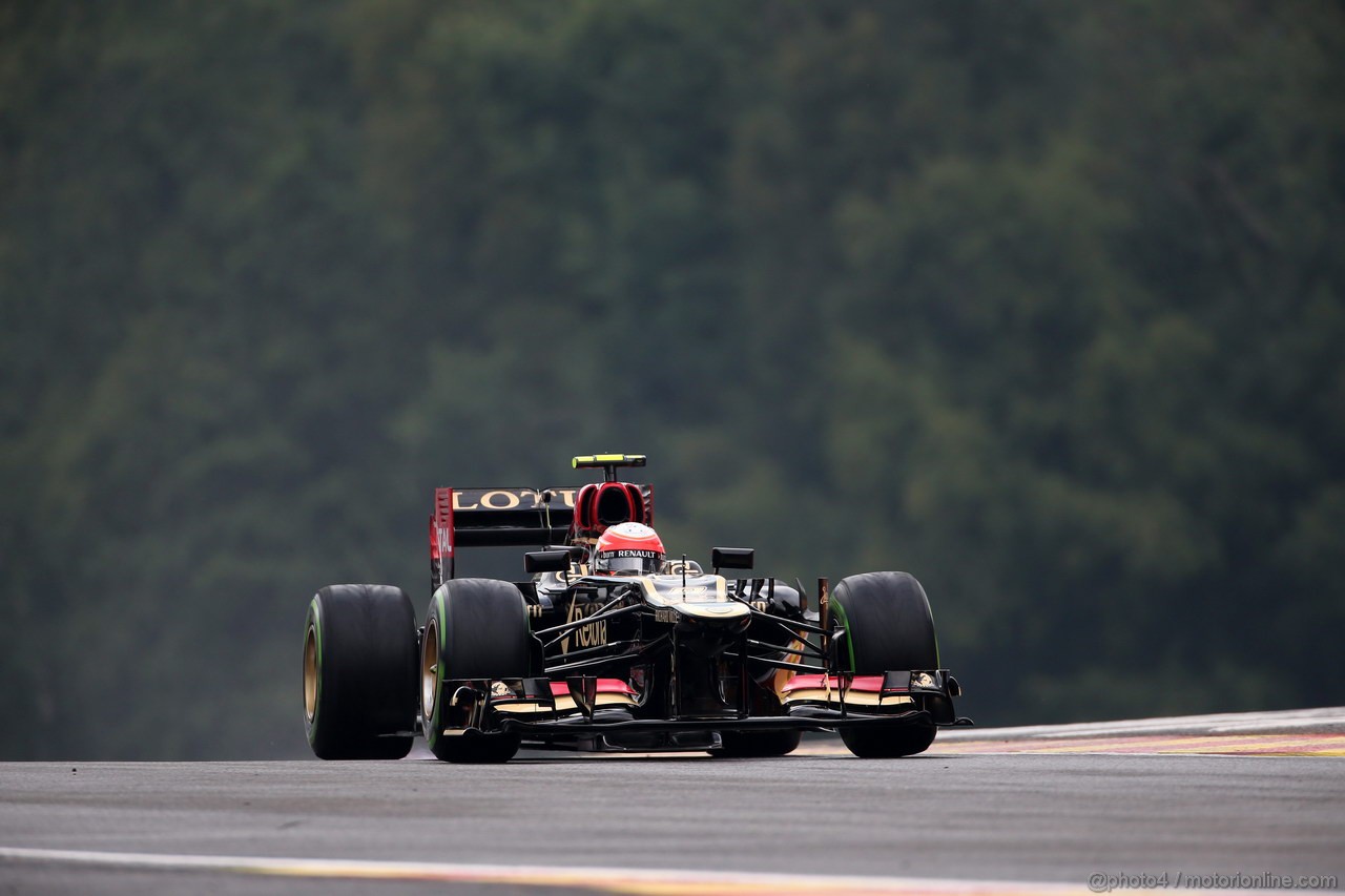 GP BELGIO, 23.08.2013- Prove Libere 1, Romain Grosjean (FRA) Lotus F1 Team E21 