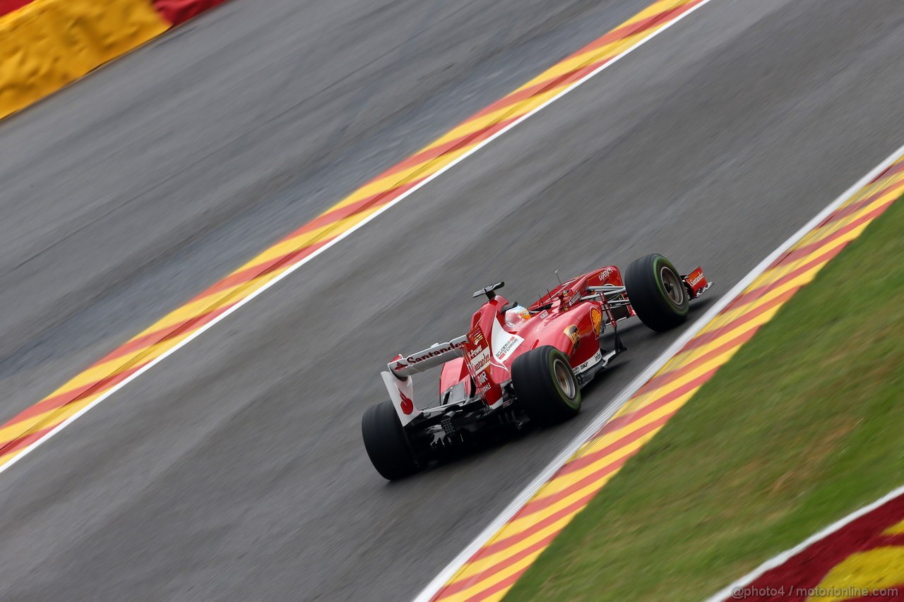 GP BELGIO, 23.08.2013- Prove Libere 1, Fernando Alonso (ESP) Ferrari F138 