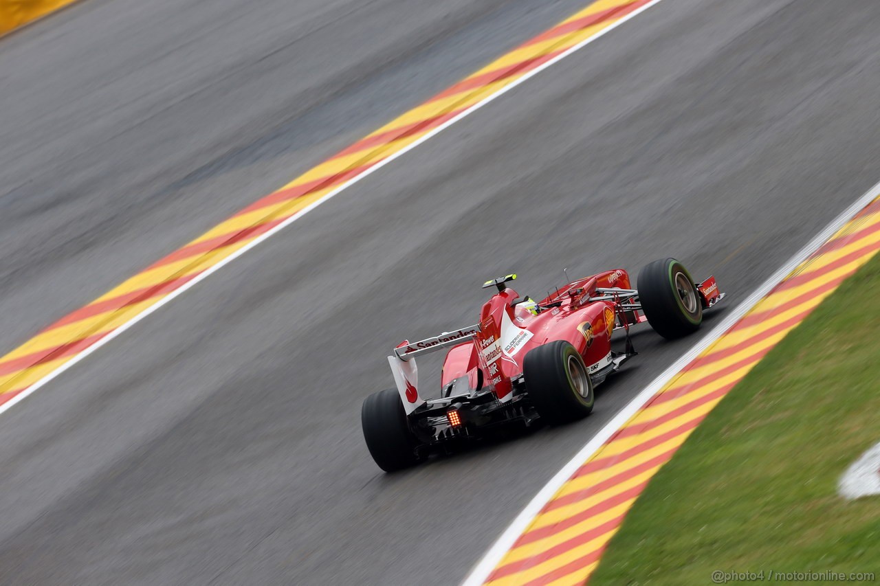 GP BELGIO, 23.08.2013- Prove Libere 1, Felipe Massa (BRA) Ferrari F138 