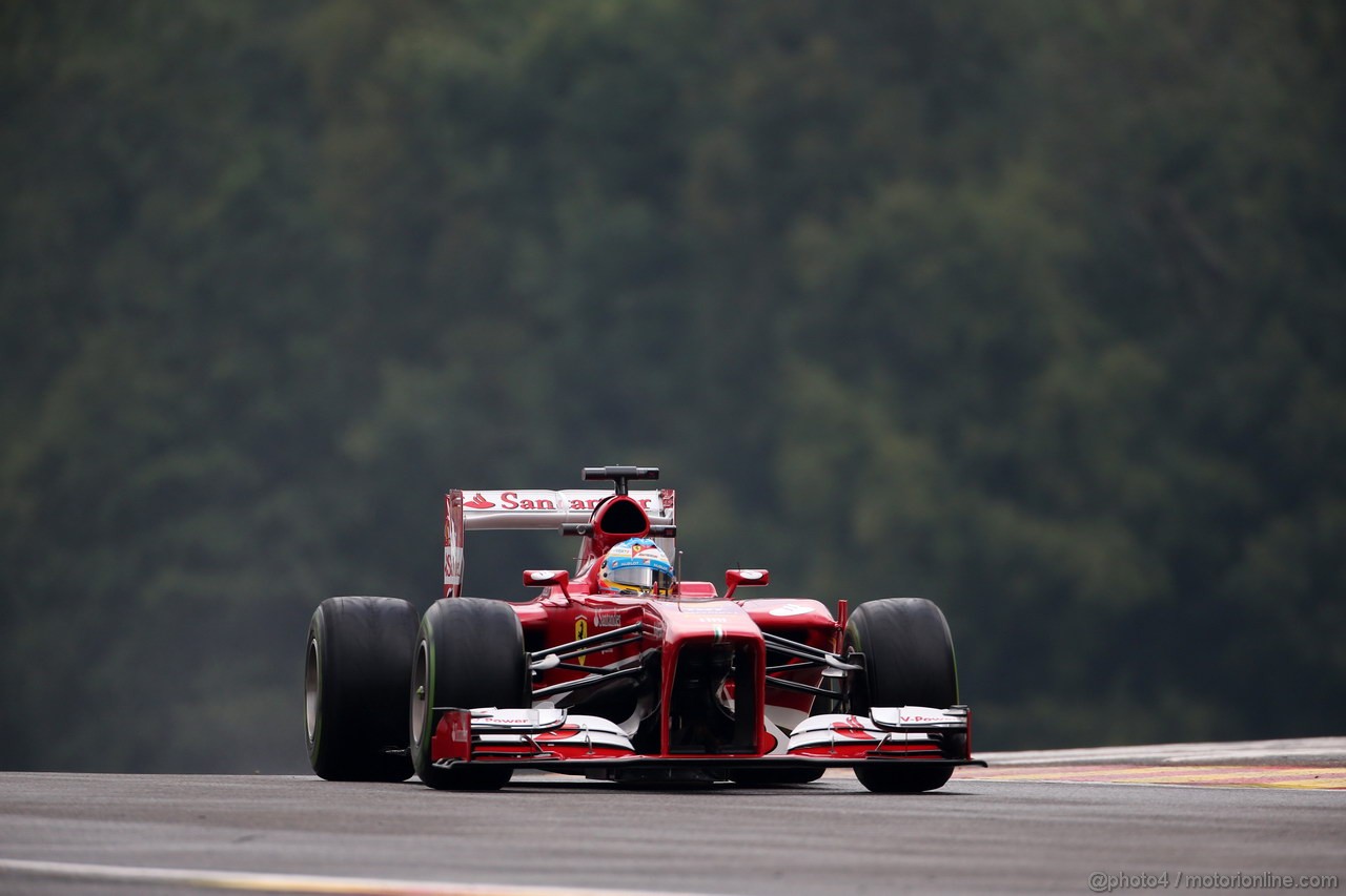 GP BELGIO, 23.08.2013- Prove Libere 1, Fernando Alonso (ESP) Ferrari F138 