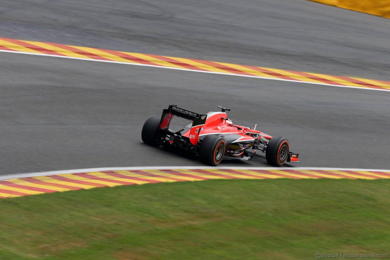 GP BELGIO, 23.08.2013- Prove Libere 1, Jules Bianchi (FRA) Marussia F1 Team MR02 