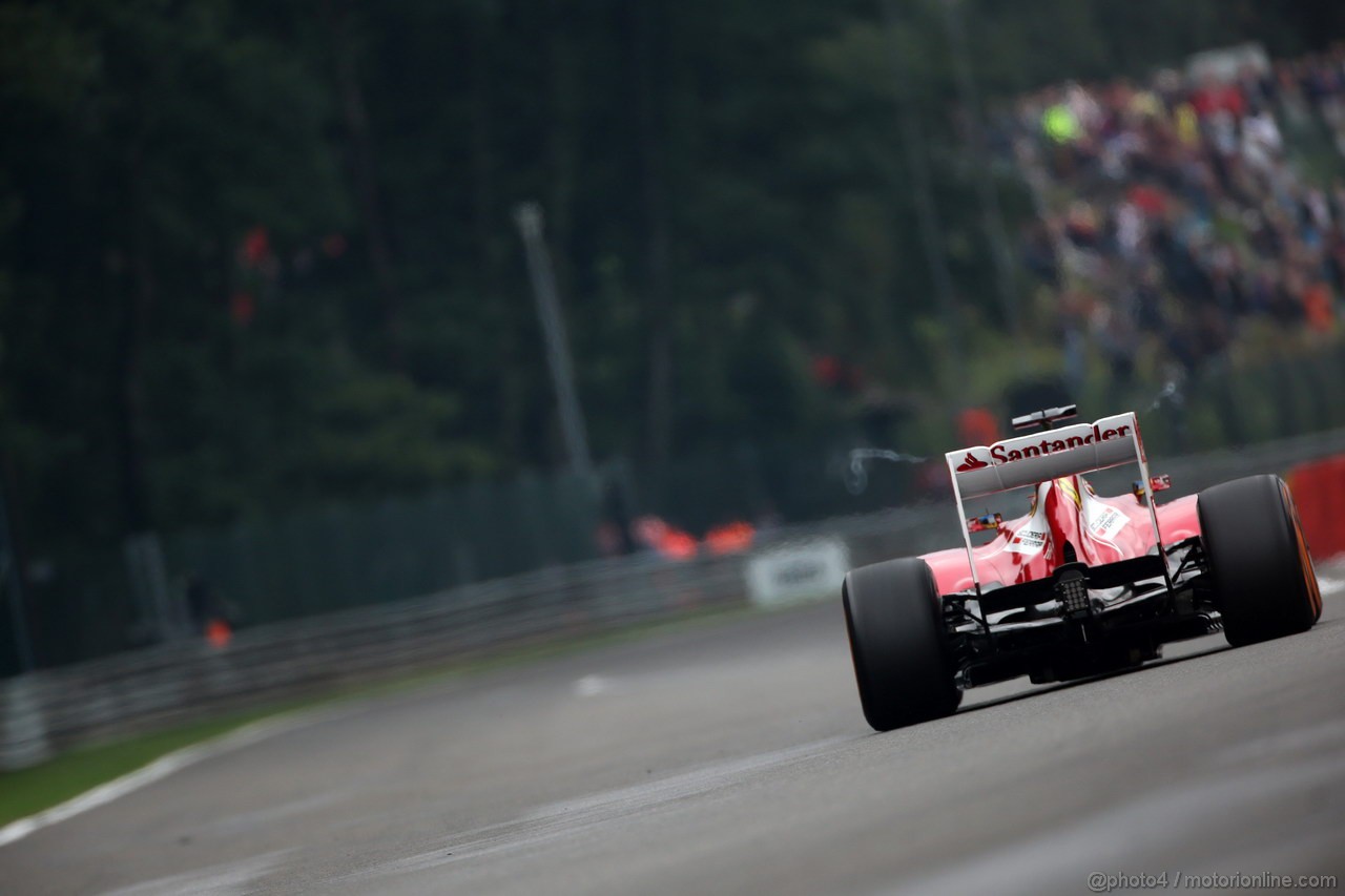 GP BELGIO, 23.08.2013- Prove Libere 1, Sebastian Vettel (GER) Red Bull Racing RB9 