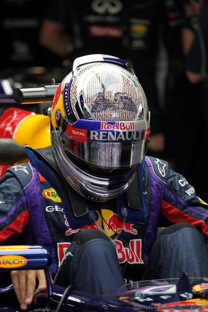 GP BELGIO, 23.08.2013- Prove Libere 1, Sebastian Vettel (GER) Red Bull Racing RB9 