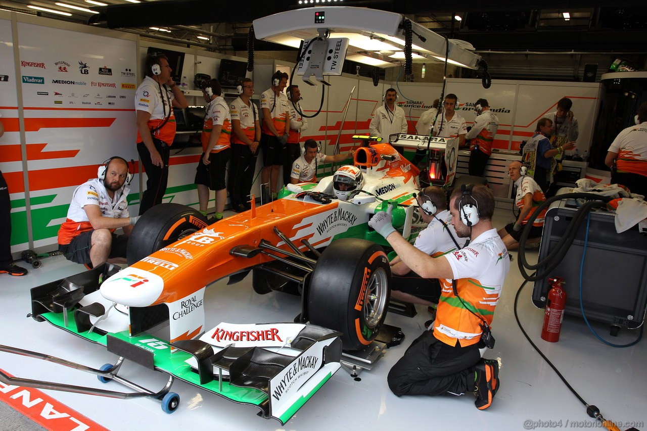 GP BELGIO, 23.08.2013- Prove Libere 1, Adrian Sutil (GER), Sahara Force India F1 Team VJM06 