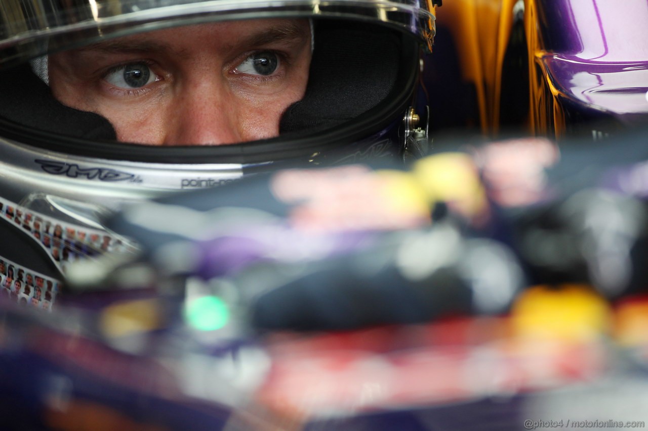 GP BELGIO, 23.08.2013- Prove Libere 1, Sebastian Vettel (GER) Red Bull Racing RB9 