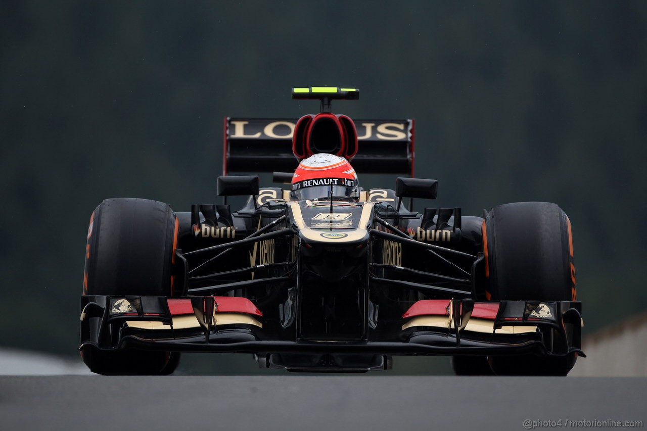 GP BELGIO, 23.08.2013- Prove Libere 1, Kimi Raikkonen (FIN) Lotus F1 Team E21 