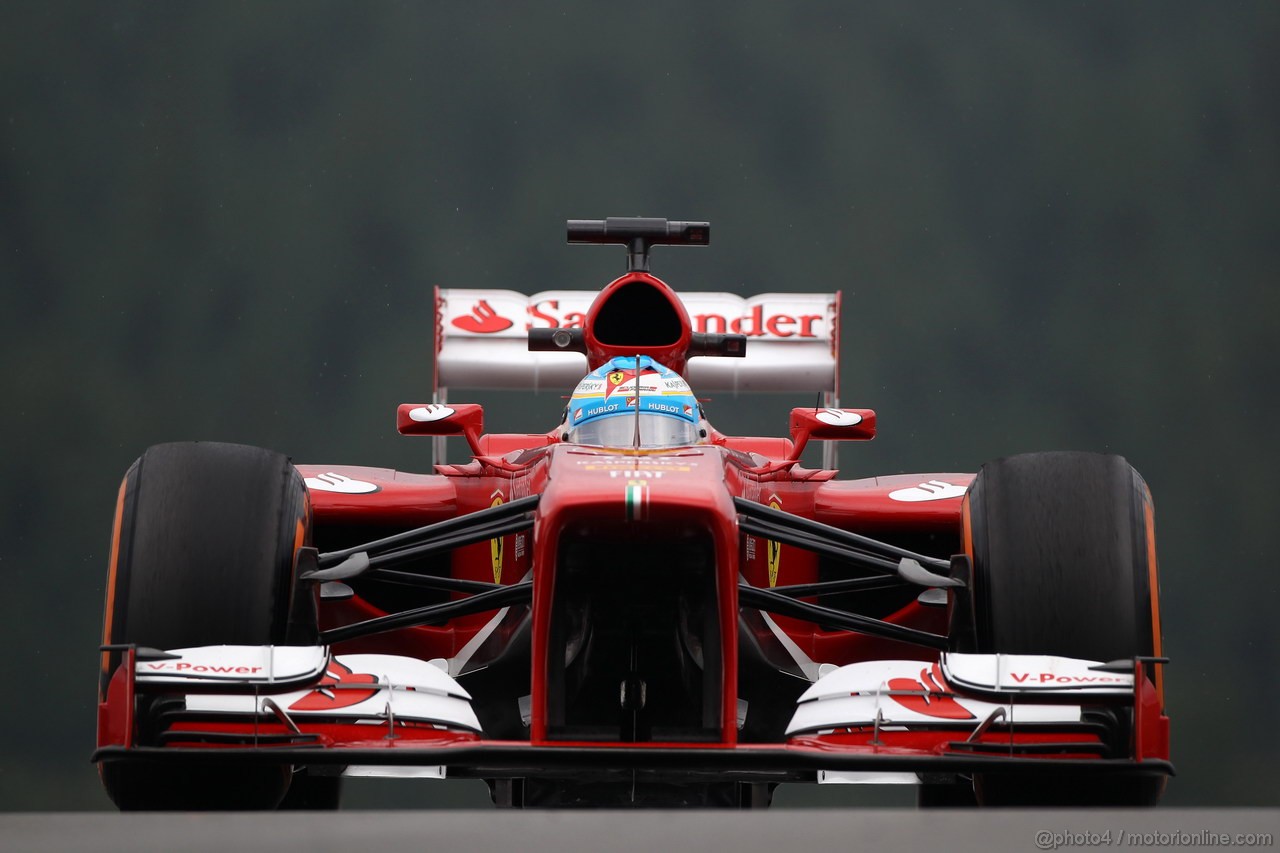 GP BELGIO, 23.08.2013- Prove Libere 1, Fernando Alonso (ESP) Ferrari F138 