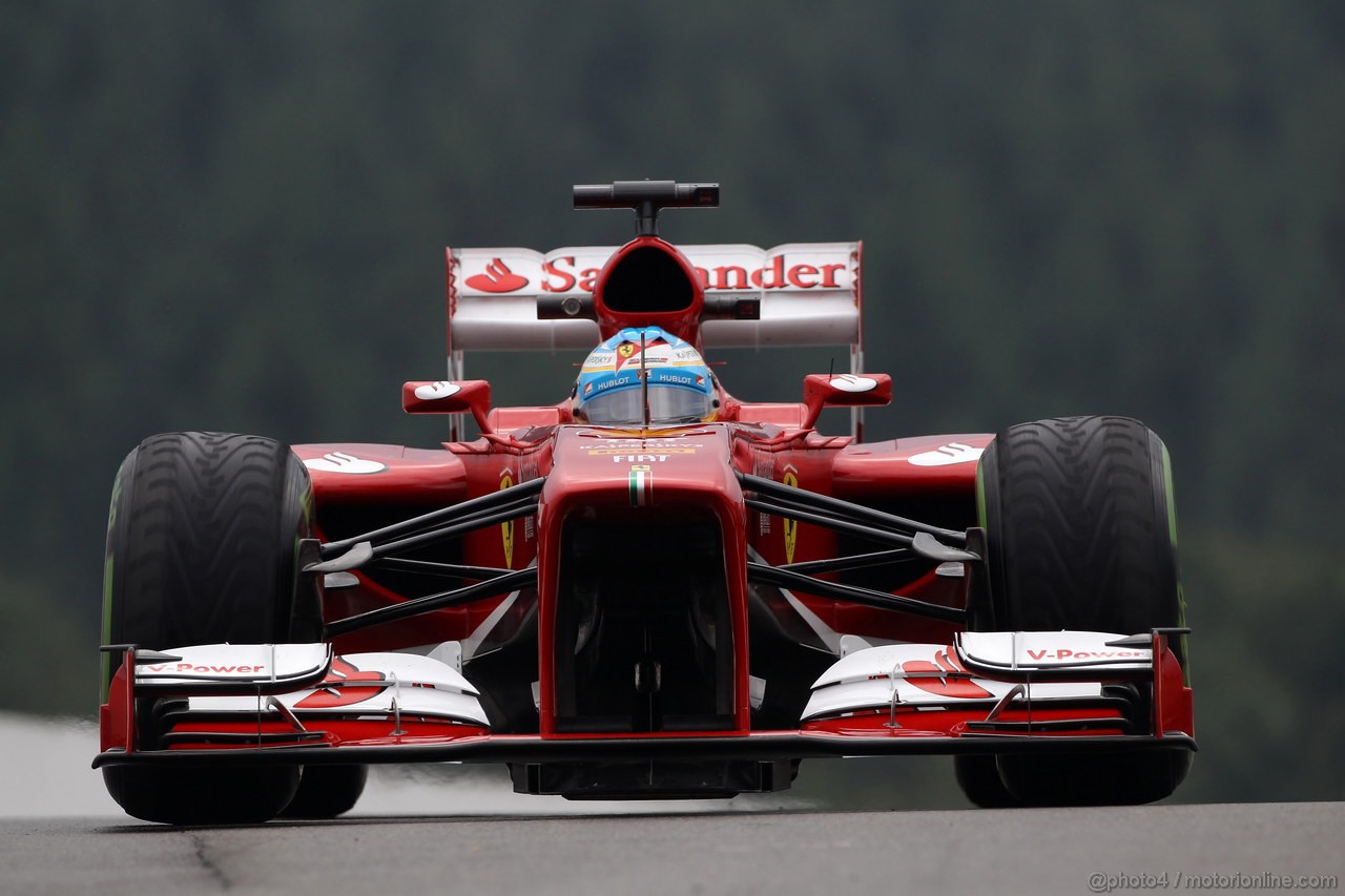 GP BELGIO, 23.08.2013- Prove Libere 1, Fernando Alonso (ESP) Ferrari F138 