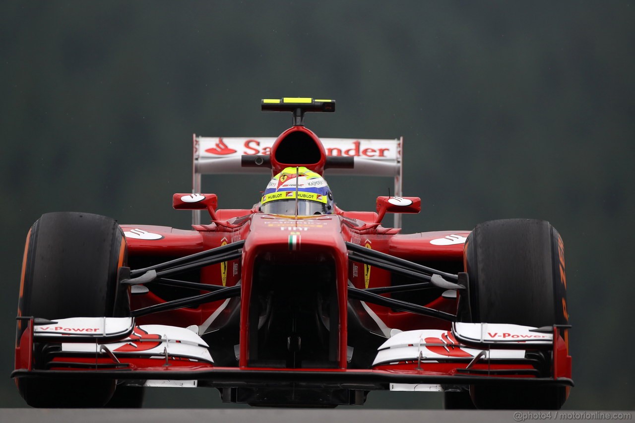 GP BELGIO, 23.08.2013- Prove Libere 1, Felipe Massa (BRA) Ferrari F138 