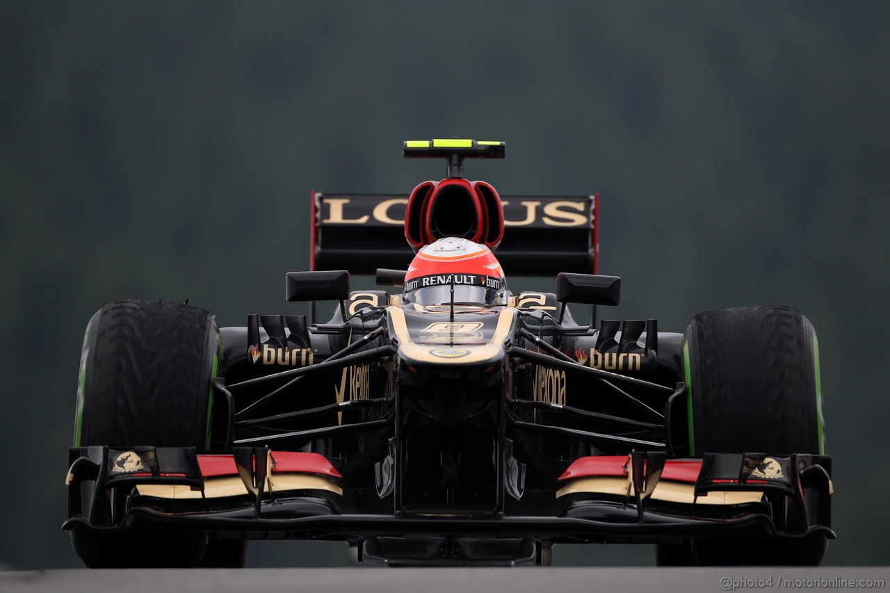 GP BELGIO, 23.08.2013- Prove Libere 1, Romain Grosjean (FRA) Lotus F1 Team E21 