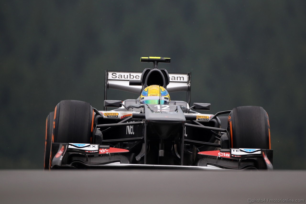 GP BELGIO, 23.08.2013- Prove Libere 1, Esteban Gutierrez (MEX), Sauber F1 Team C32 