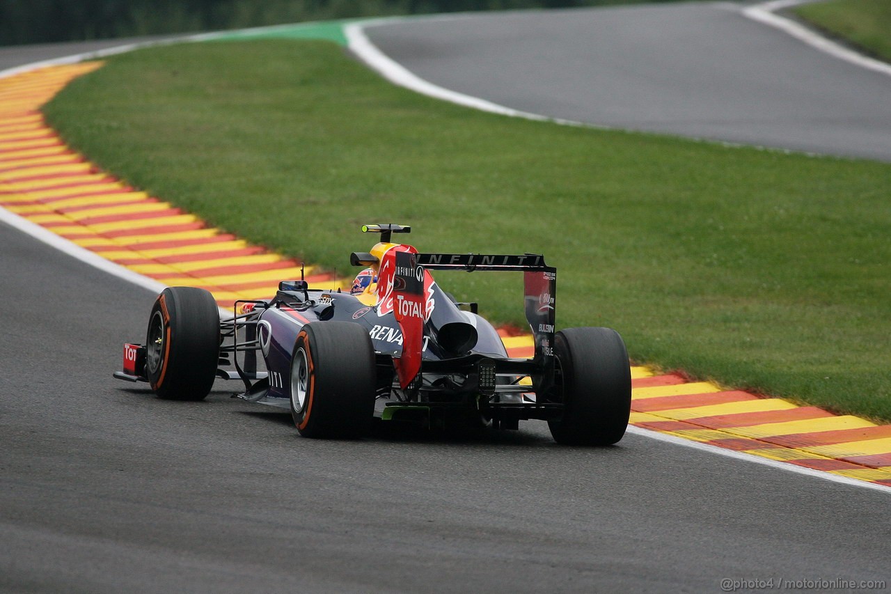 GP BELGIO, 23.08.2013- Prove Libere 1, Mark Webber (AUS) Red Bull Racing RB9 