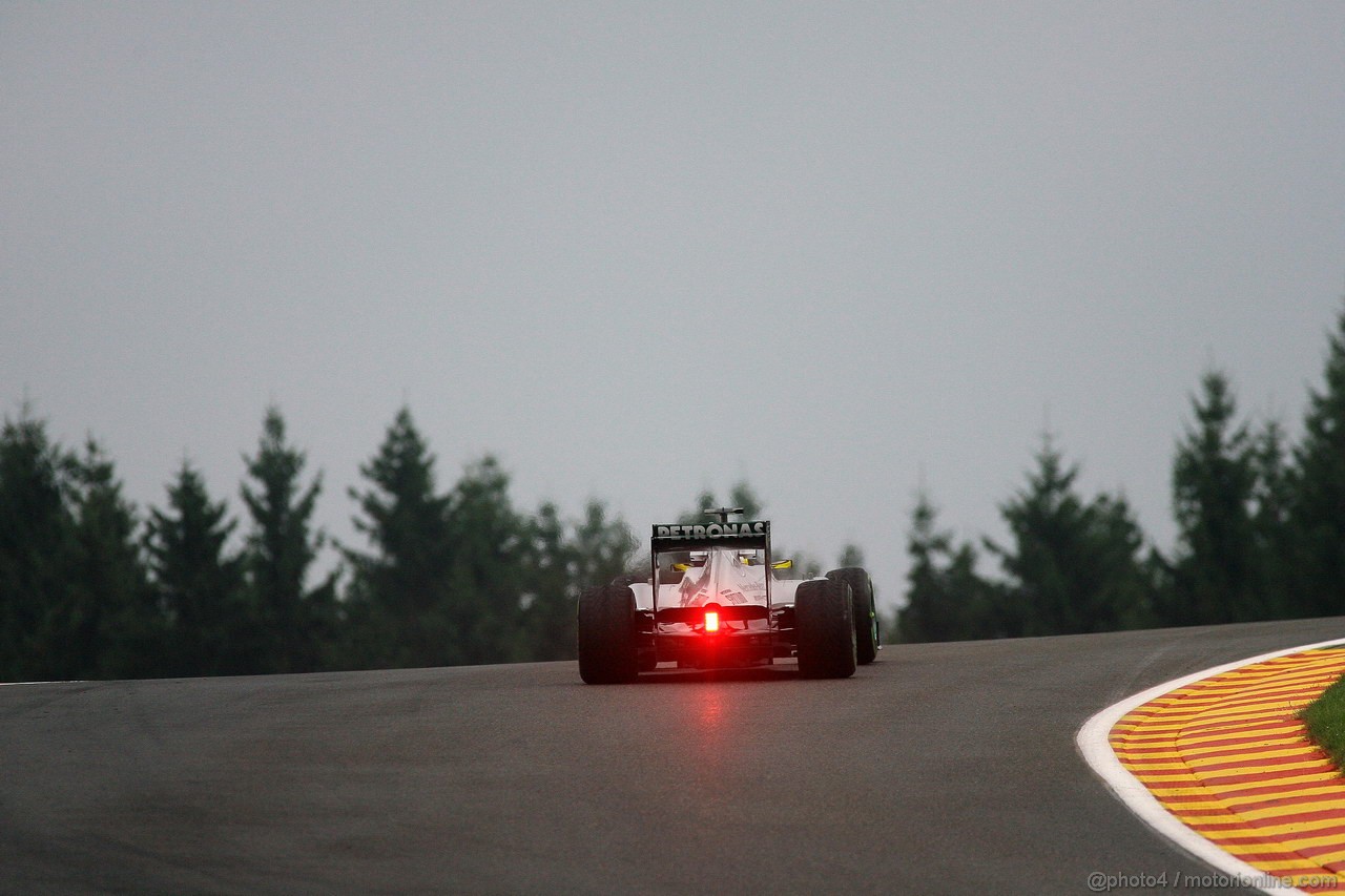 GP BELGIO, 23.08.2013- Prove Libere 1, Lewis Hamilton (GBR) Mercedes AMG F1 W04 