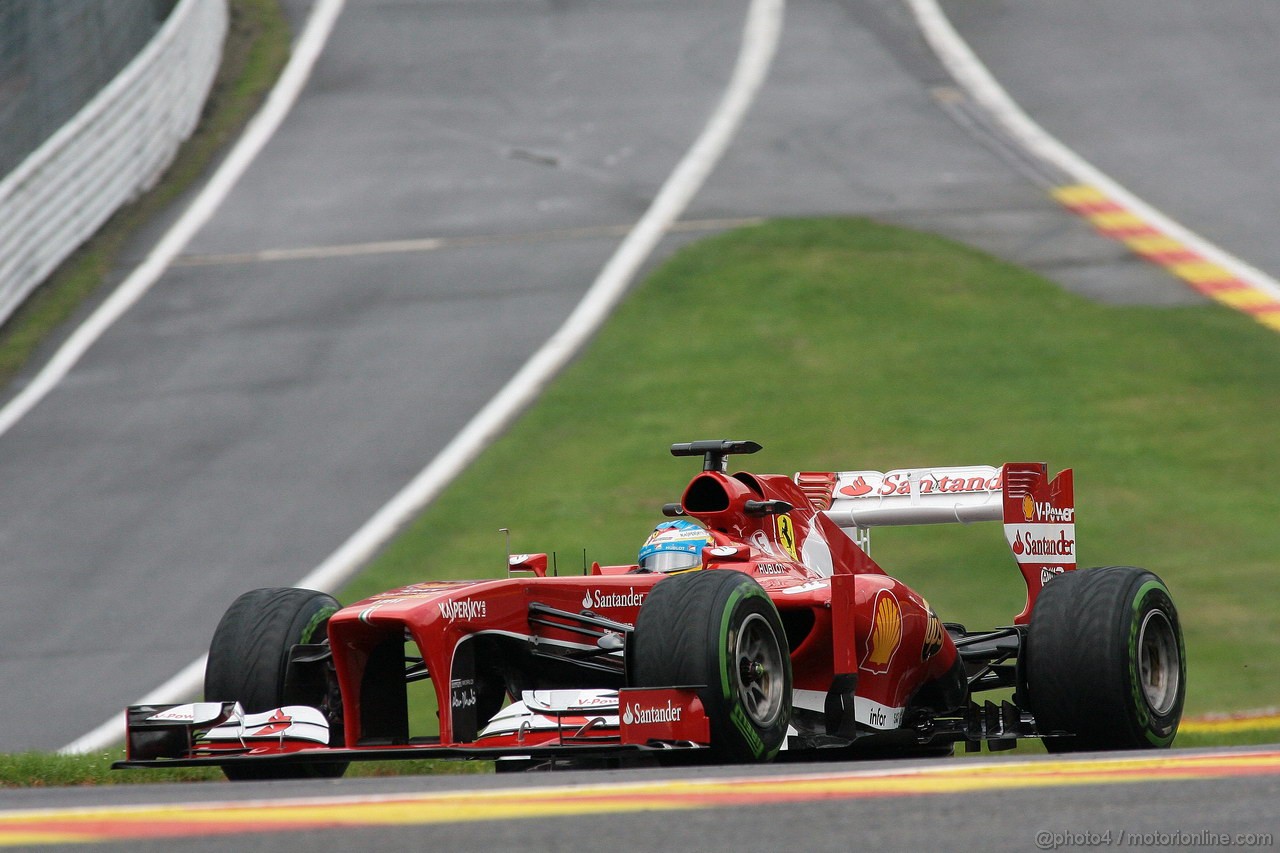 GP BELGIO, 23.08.2013- Prove Libere 1, Fernando Alonso (ESP) Ferrari F138 