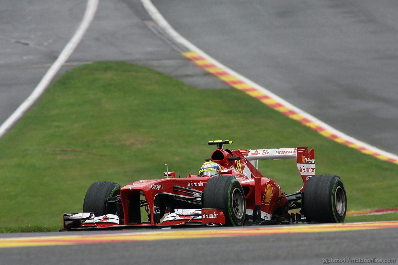 GP BELGIO, 23.08.2013- Prove Libere 1, Felipe Massa (BRA) Ferrari F138 