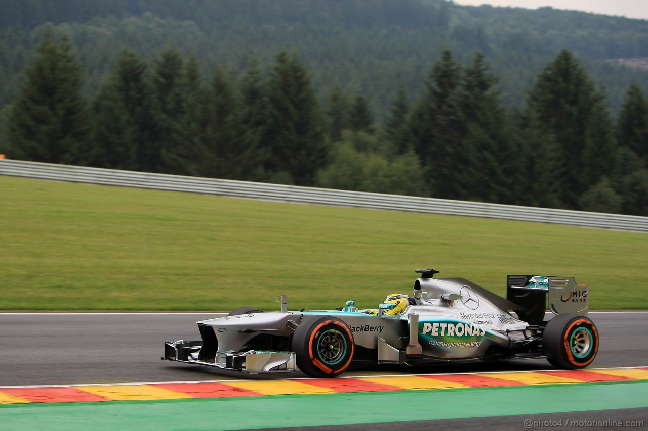 GP BELGIO, 23.08.2013- Prove Libere 1, Nico Rosberg (GER) Mercedes AMG F1 W04 