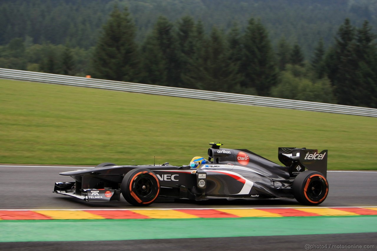 GP BELGIO, 23.08.2013- Prove Libere 1, Esteban Gutierrez (MEX), Sauber F1 Team C32 