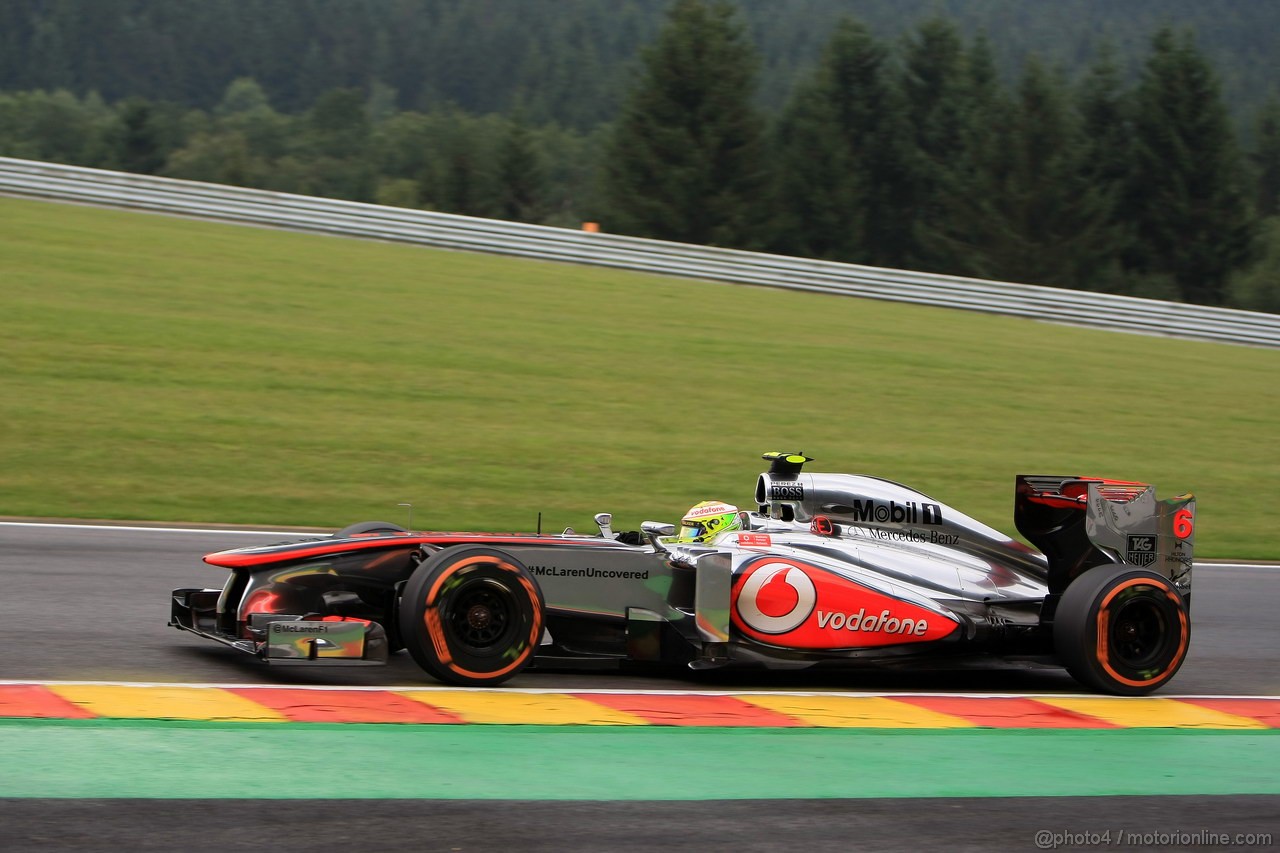 GP BELGIO, 23.08.2013- Prove Libere 1, Sergio Perez (MEX) McLaren MP4-28 