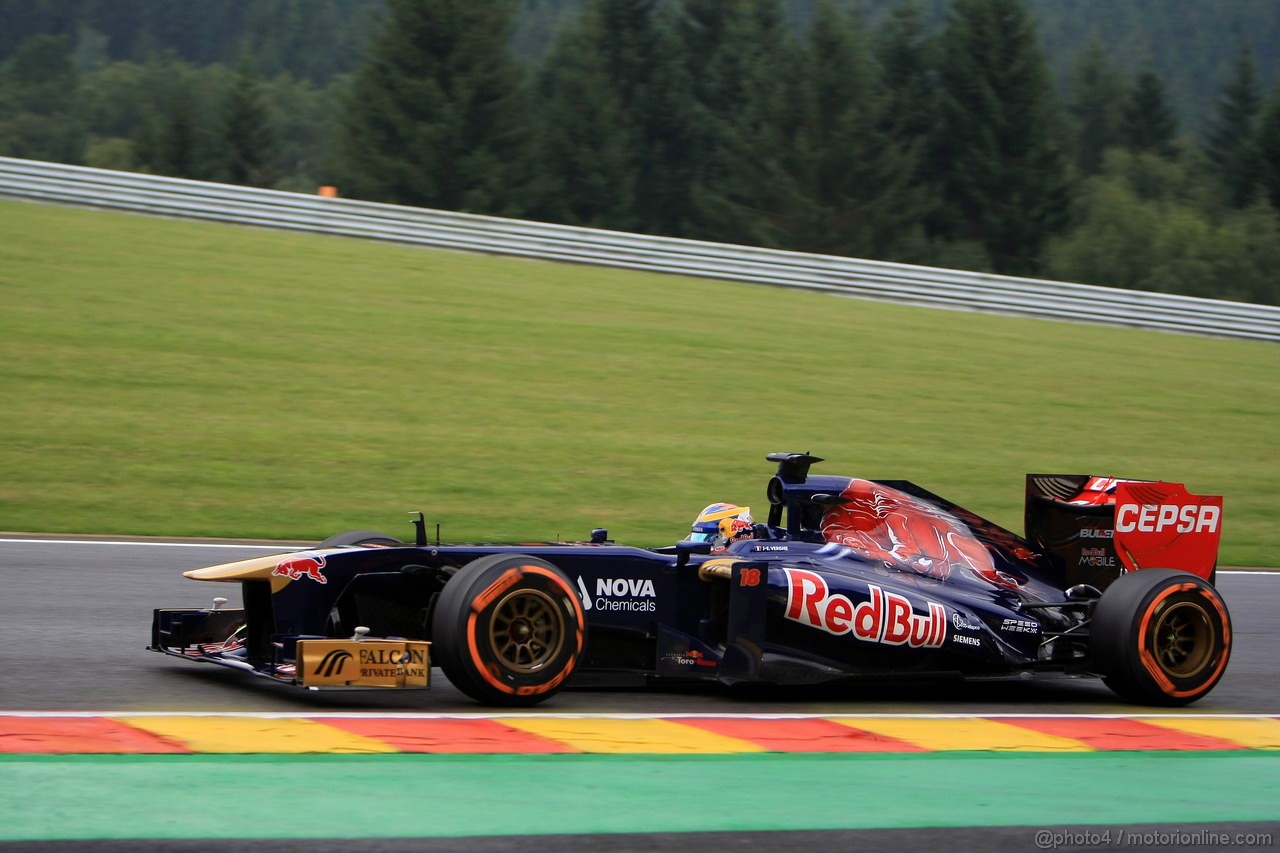 GP BELGIO, 23.08.2013- Prove Libere 1, Jean-Eric Vergne (FRA) Scuderia Toro Rosso STR8 