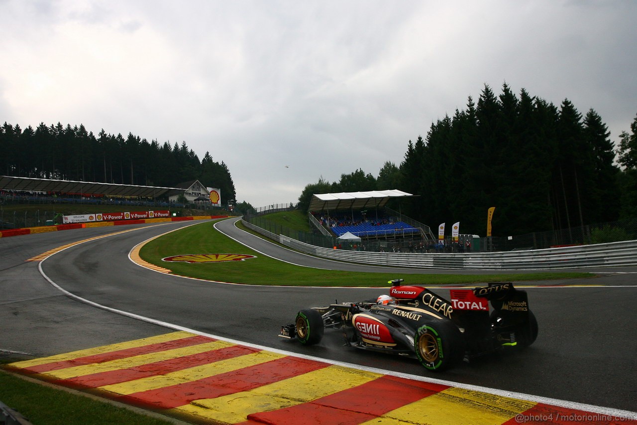 GP BELGIO, 23.08.2013- Prove Libere 1, Romain Grosjean (FRA) Lotus F1 Team E21 