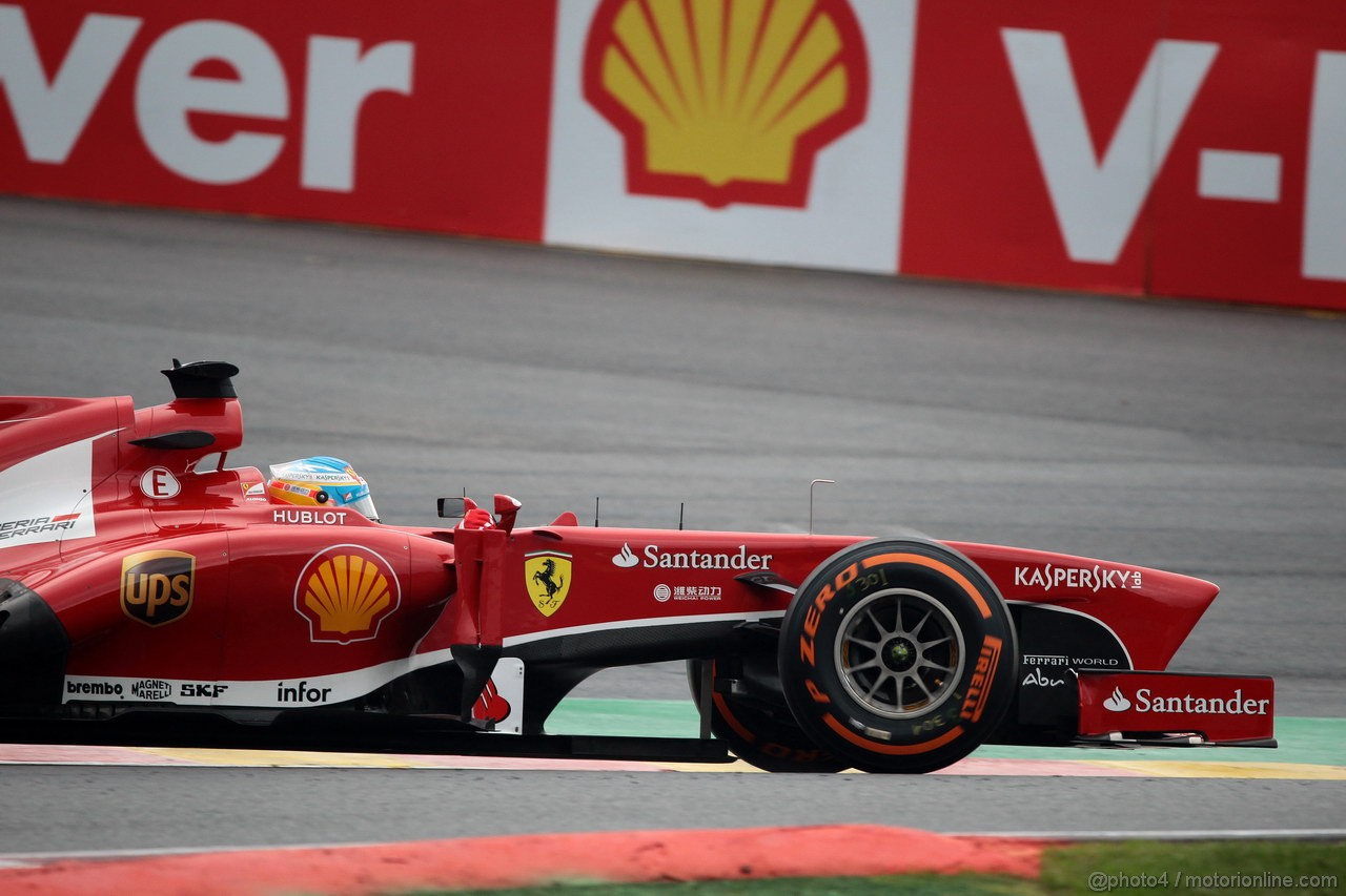 GP BELGIO, 23.08.2013- Prove Libere 1, Fernando Alonso (ESP) Ferrari F138 