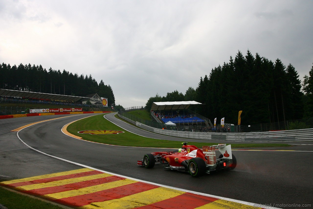 GP BELGIO, 23.08.2013- Prove Libere 1, Felipe Massa (BRA) Ferrari F138 