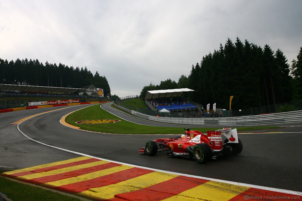 GP BELGIO, 23.08.2013- Prove Libere 1, Fernando Alonso (ESP) Ferrari F138 