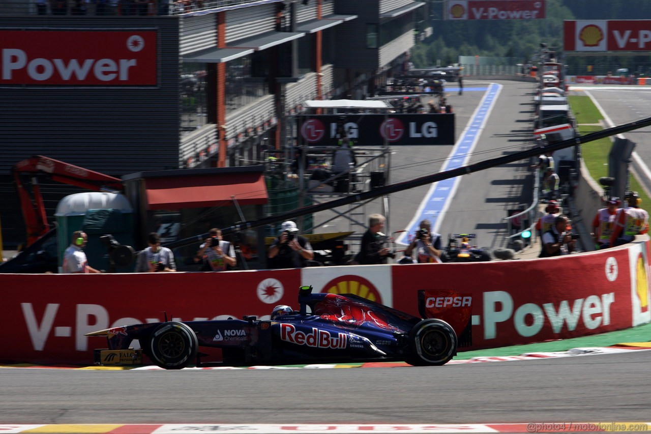 GP BELGIO, 23.08.2013- Prove Libere 2, Daniel Ricciardo (AUS) Scuderia Toro Rosso STR8 