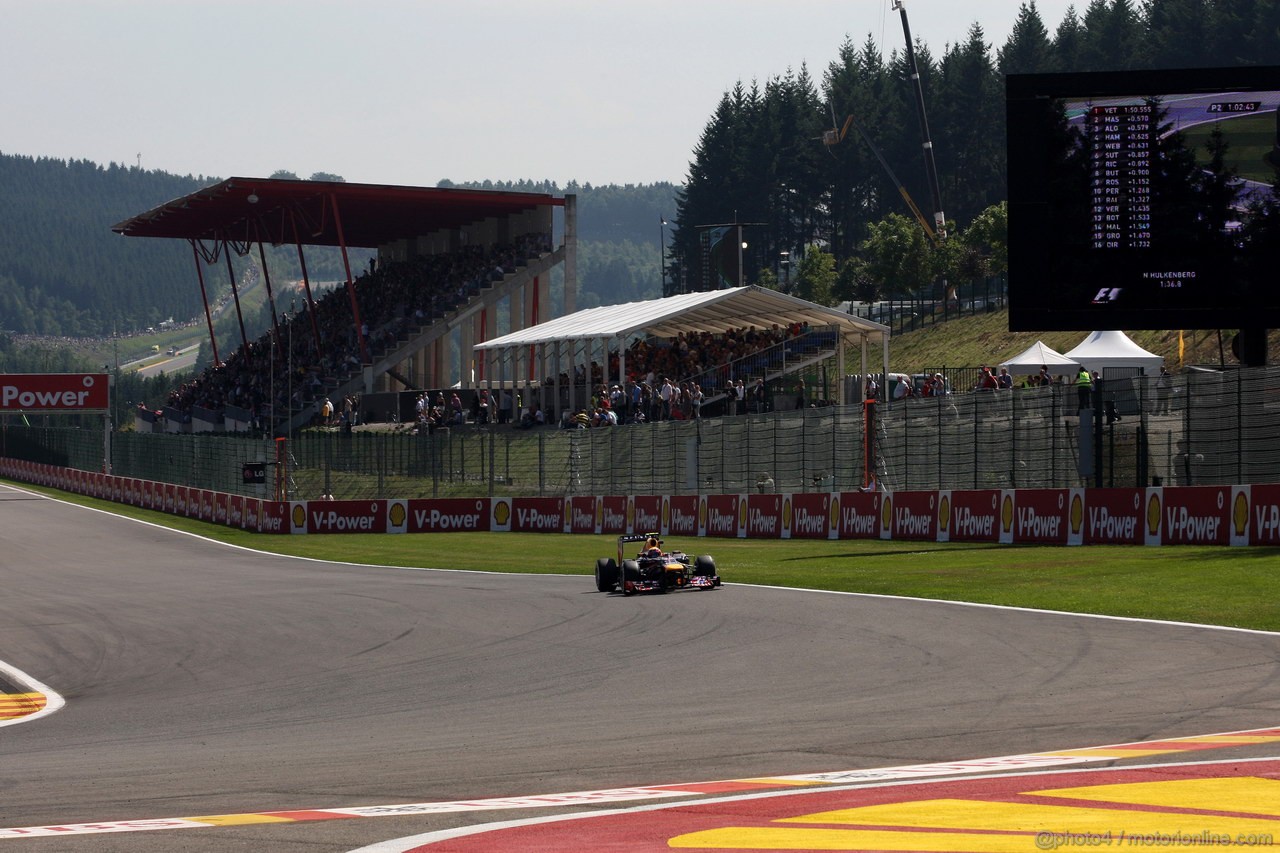 GP BELGIO, 23.08.2013- Prove Libere 2, Mark Webber (AUS) Red Bull Racing RB9 
