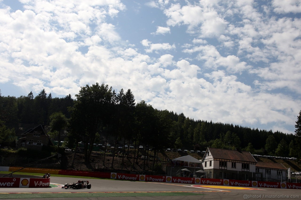 GP BELGIO, 23.08.2013- Prove Libere 2, Romain Grosjean (FRA) Lotus F1 Team E21 